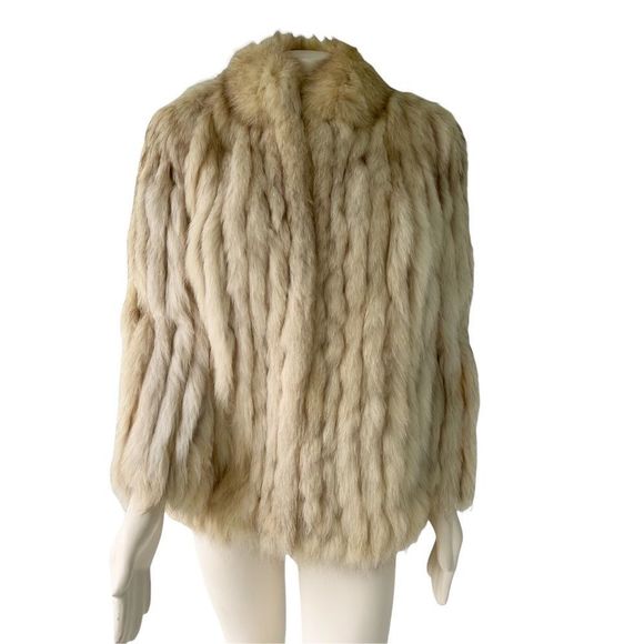Saga Furs Jackets & Blazers - Vintage SAGA Fox Genuine Fur Coat Luxury Soft Authentic Light color Hook…